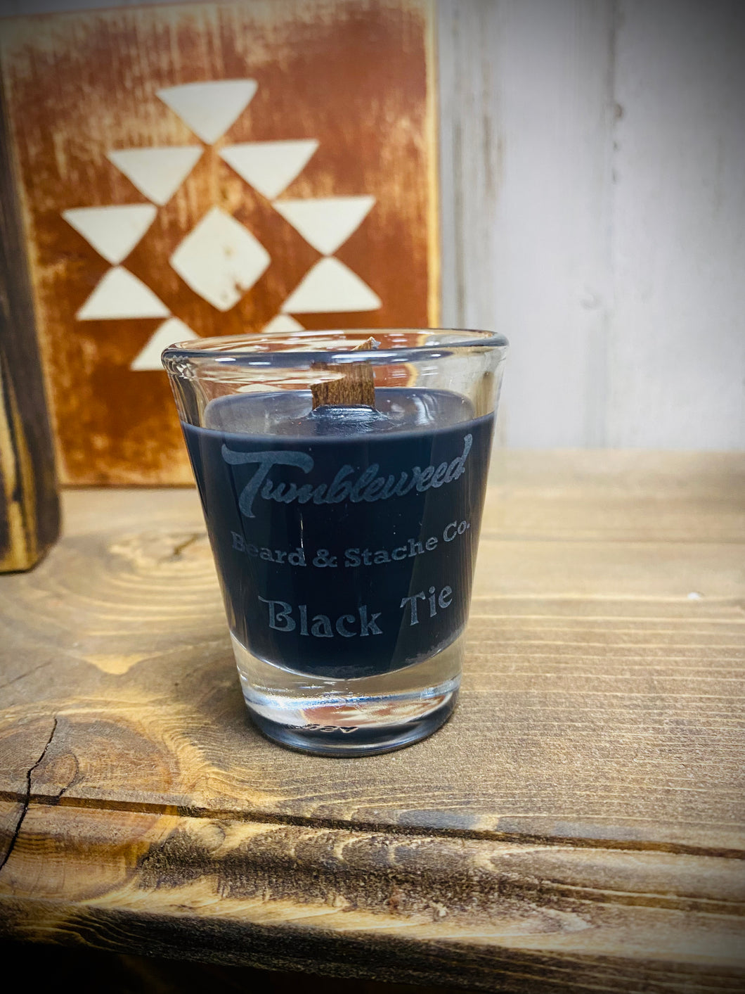 Black Tie- Shot Glass Candle